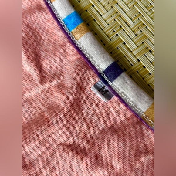 Orange Plaid Long Sleeve V-Neck Blouse - Picture 5 of 5